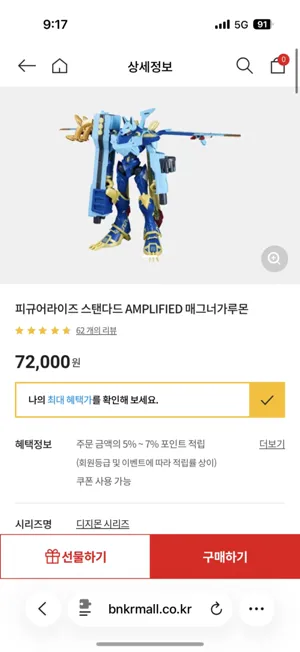피규어라이즈 스탠다드 AMPLIFIED 매그너가루몬